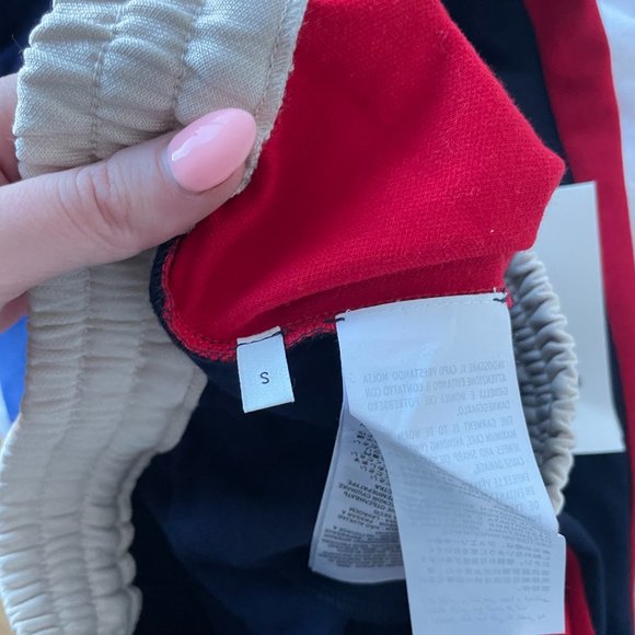 Gucci Navy Pull-on Track Pants Small Elastic Waist Drawstring Striped Joggers - Picture 5 of 13